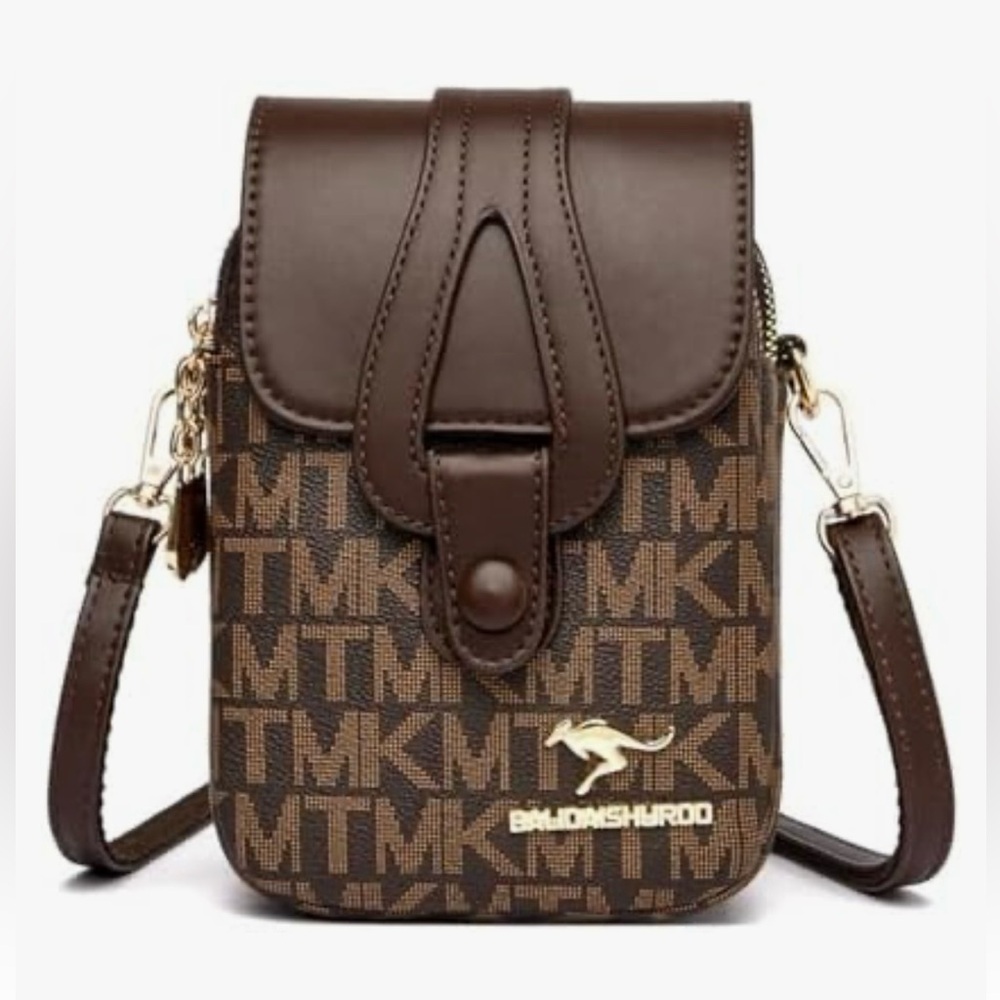 Balidaishuroo NWOT Mini Messenger Cell Phone Crossbody Bag  Brown